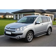 Боковые пороги RedLine V1 (2 шт., алюминий) для Citroen C-Crosser 2007-2013 гг