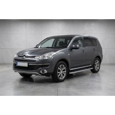 Боковые Подножки Maydos V1 (2 шт., Алюминий и Нержавейка) для Citroen C-Crosser 2007-2013 гг
