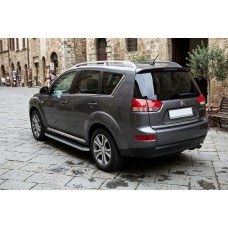 Боковые Подножки Tayga (2 шт., Алюминий) для Citroen C-Crosser 2007-2013 гг