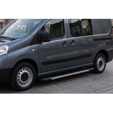 Бокові пороги RedLine V1 (2 шт., алюміній) Коротка база для Citroen Jumpy 2007-2017 рр