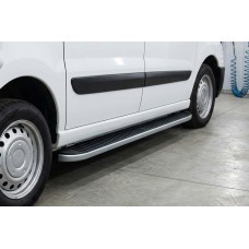 Бокові пороги Tayga Grey (2 шт., алюміній) Довга база для Citroen Jumpy 2007-2017 рр