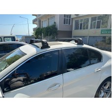 Багажник (поперечини) в штатні місця Ecem V3 (2 шт) Сірий для BMW 5 серія F-10/11/07 2010-2016 рр