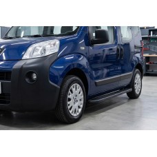 Боковые пороги Bosphorus Black (2 шт., алюминий) для Citroen Nemo 2007-2017 гг