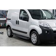 Бокові пороги RedLine Black (2 шт., алюміній) для Citroen Nemo 2007-2017 рр