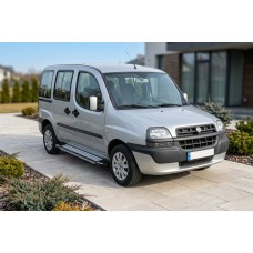 Боковые Подножки Rainbow (2 шт., Алюминий) для Fiat Doblo I 2001-2005 гг