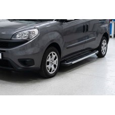 Боковые пороги RedLine V1 (2 шт., алюминий) Стандартная база для Fiat Doblo II 2010-2022 гг