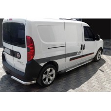 Бокові пороги Line (2 шт., алюміній) Максі база для Fiat Doblo II 2010-2022 рр