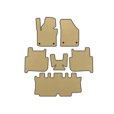 Коврики EVA (3 ряда, 2006-2010, 7-ми местный, Бежевый) для Volkswagen Touran