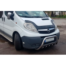 Кенгурятник WT003-4 (нержавейка) Без надписи для Opel Vivaro 2001-2015 гг