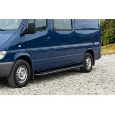 Бокові пороги Bosphorus Black (2 шт., Алюміній) Довга база для Volkswagen LT 1995-2006 рр