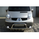 Кенгурятник WT003-4 (нержавейка) С надписью Renault для Renault Trafic 2001-2015 гг