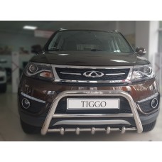 Кенгурятник WT003 (нерж) для Chery Tiggo 5