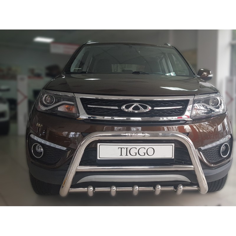Кенгурятник WT003 (нерж) для Chery Tiggo 5