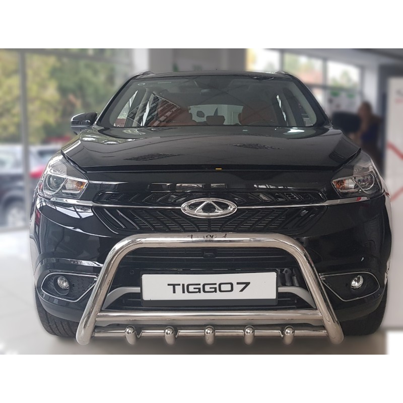 Кенгурятник WT003 (нерж) для Chery Tiggo 7 2016-2019 гг