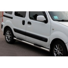 Боковые трубы (2 шт., нержавейка) для Renault Kangoo 1998-2008 гг