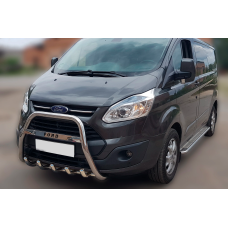 Кенгурятник WT006 F1-56 (нержавейка) для Ford Custom 2013-2022 гг