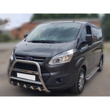 Кенгурятник WT006 F1-56 (нерж) для Ford Custom 2013-2022 рр