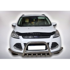 Кенгурятник з вусами WT003 (нерж.) для Ford Kuga/Escape 2013-2019 рр