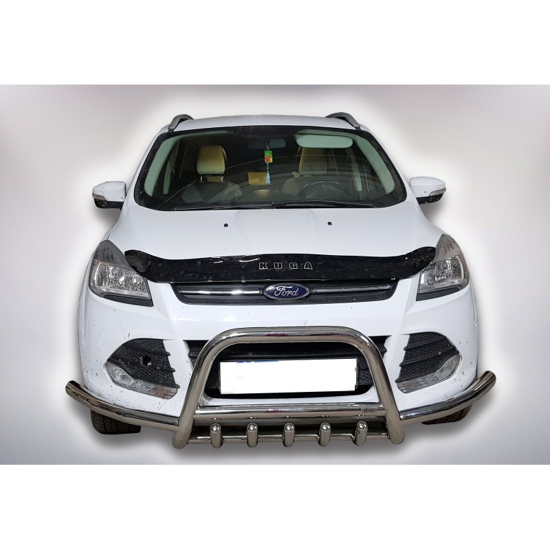 Кенгурятник с усами WT003 (нерж.) для Ford Kuga/Escape 2013-2019 гг
