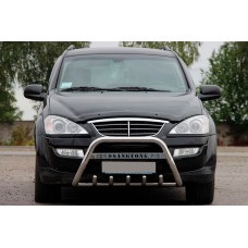 Кенгурятник WT004 (нерж) для SsangYong Action 2005-2018 рр