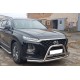 Кенгурятник усатый WT006 (нерж) для Hyundai Santa Fe 4 2018-2023 гг