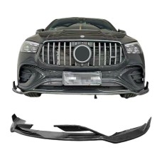 Накладка на передний бампер Lip (для GLE53/AMG-Line 2023-2025, Карбон) для Mercedes GLE W167