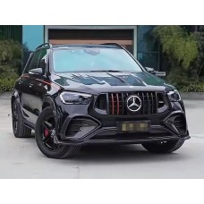Накладки на передній бампер (для GLE53/AMG-Line 2023-2025, Карбон) для Mercedes GLE W167