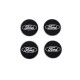 Колпачки на диски 54.5/50мм черные (комплект 4 шт) для Ford