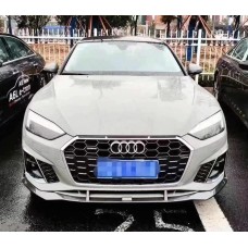 Накладка на передній бампер Lip V4 (для S-Line 2021-2025, Карбон) для Ауди A5 рр