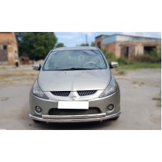 Передній захист ST014 (нерж.) d60/42 для Mitsubishi Grandis 2003-2011 рр