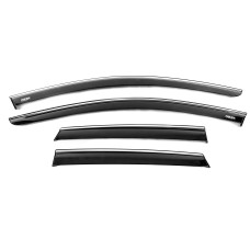 Ветровики с хромированным молдингом (4 шт, Niken) для Volkswagen Taigo 2020- гг