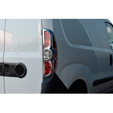 Хром Накладки на Задние Фонари (2010-2015, 2 шт, пластик) для Fiat Doblo II