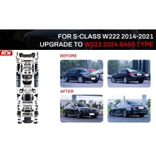 Комплект рестайлинга в W223 AMG Line (с дверными ручками и вставками) для Mercedes S-сlass W222 2013-2022 гг