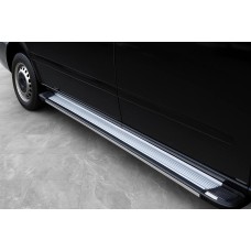 Бокові пороги Rainbow (2 шт., Алюміній) Довга (ExtraLong) для Mercedes Vito W639 2004-2014 рр