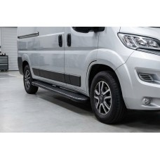 Бокові пороги Bosphorus Black (2 шт., Алюміній) Довга база для Citroen Jumper 2007-2025 рр