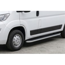 Боковые Подножки Tayga Grey (2 шт., Алюминий) Короткая База для Citroen Jumper 2007-2025 гг