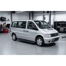 Бокові пороги Bosphorus Black (2 шт., Алюміній) для Mercedes Vito W638 1996-2003 рр