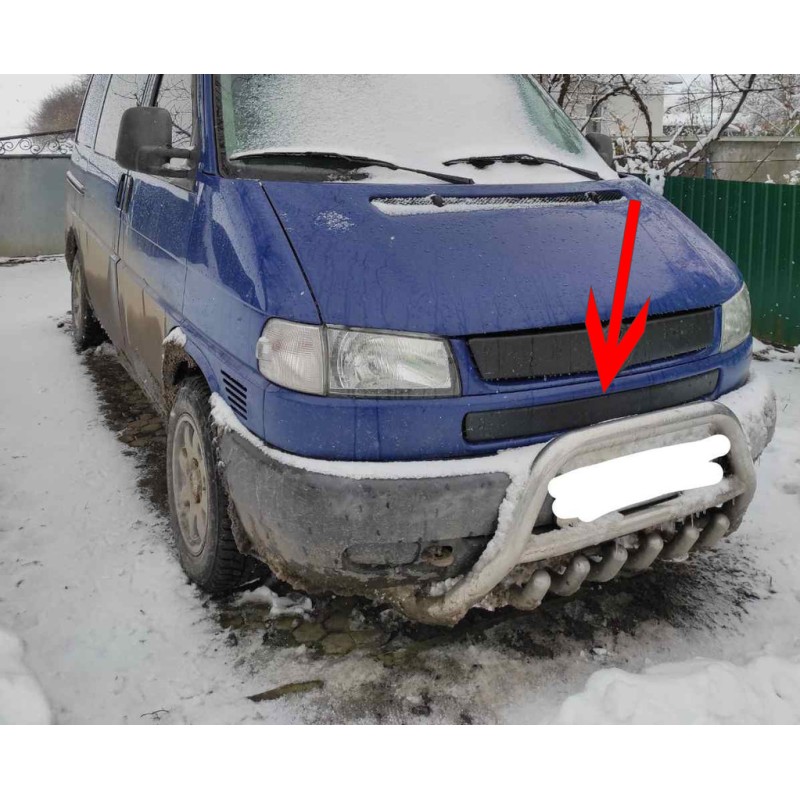 Нижня накладка на решітку Глянсова на пряму морду для Volkswagen T4 Caravelle/Multivan