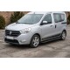 Боковые пороги Bosphorus Black (2 шт., алюминий) для Dacia Dokker 2013-2022 гг