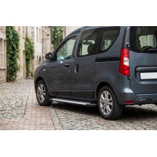 Боковые Подножки Line (2 шт., Алюминий) для Renault Dokker 2013-2022 гг