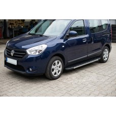 Боковые Подножки Duru (2 шт., Алюминий) для Renault Dokker 2013-2022 гг