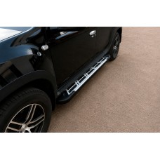 Бокові пороги Sunrise (2 шт., Алюміній) для Dacia Duster 2008-2018 рр