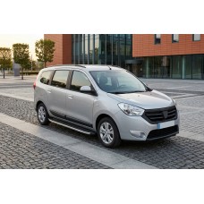 Бокові пороги Fullmond (2 шт, алюм.) для Dacia Lodgy 2012-2022 рр