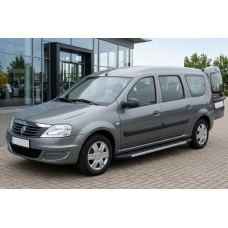 Бокові пороги Duru (2 шт., алюміній) для Renault Logan MCV 2005-2013 рр