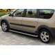 Боковые Подножки Tayga Grey (2 шт., Алюминий) для Renault Logan MCV 2005-2013 гг