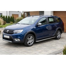 Боковые Подножки Maydos V1 (2 шт., Алюминий и Нержавейка) для Renault Logan MCV 2013-2022 гг
