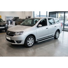 Боковые Подножки Fullmond (2 шт., Алюминий) для Renault Logan MCV 2013-2022 гг