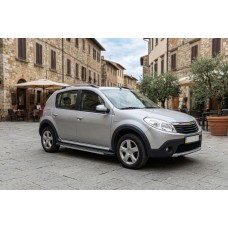 Боковые Подножки Duru (2 шт., Алюминий) для Dacia Sandero 2007-2013 гг