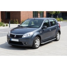 Боковые Подножки Maydos V1 (2 шт., Алюминий и Нержавейка) для Dacia Sandero 2007-2013 гг
