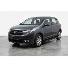 Боковые Подножки Allmond Black (2 шт., Алюминий) для Dacia Sandero 2013-2020 гг